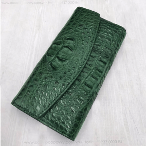 Ví nữ da cá sấu xanh lá BCG3