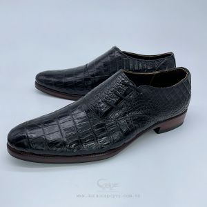 Giày da bụng cá sấu màu đen GDCX1