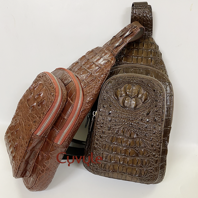 Túi đeo chéo da cá sấu nguyên con cao cấp tc331807 - 2