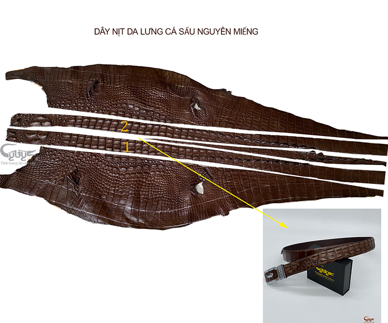 Thắt lưng da cá sấu bản 4cm - tc402tk - 2