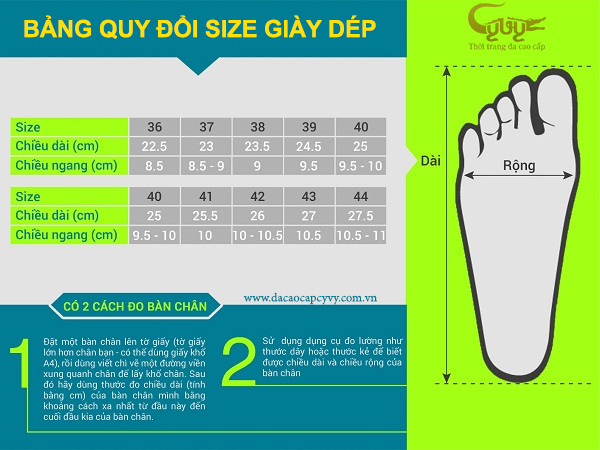 Cách đo size chân - bảng quy đổi size giày dép việt nam - 1