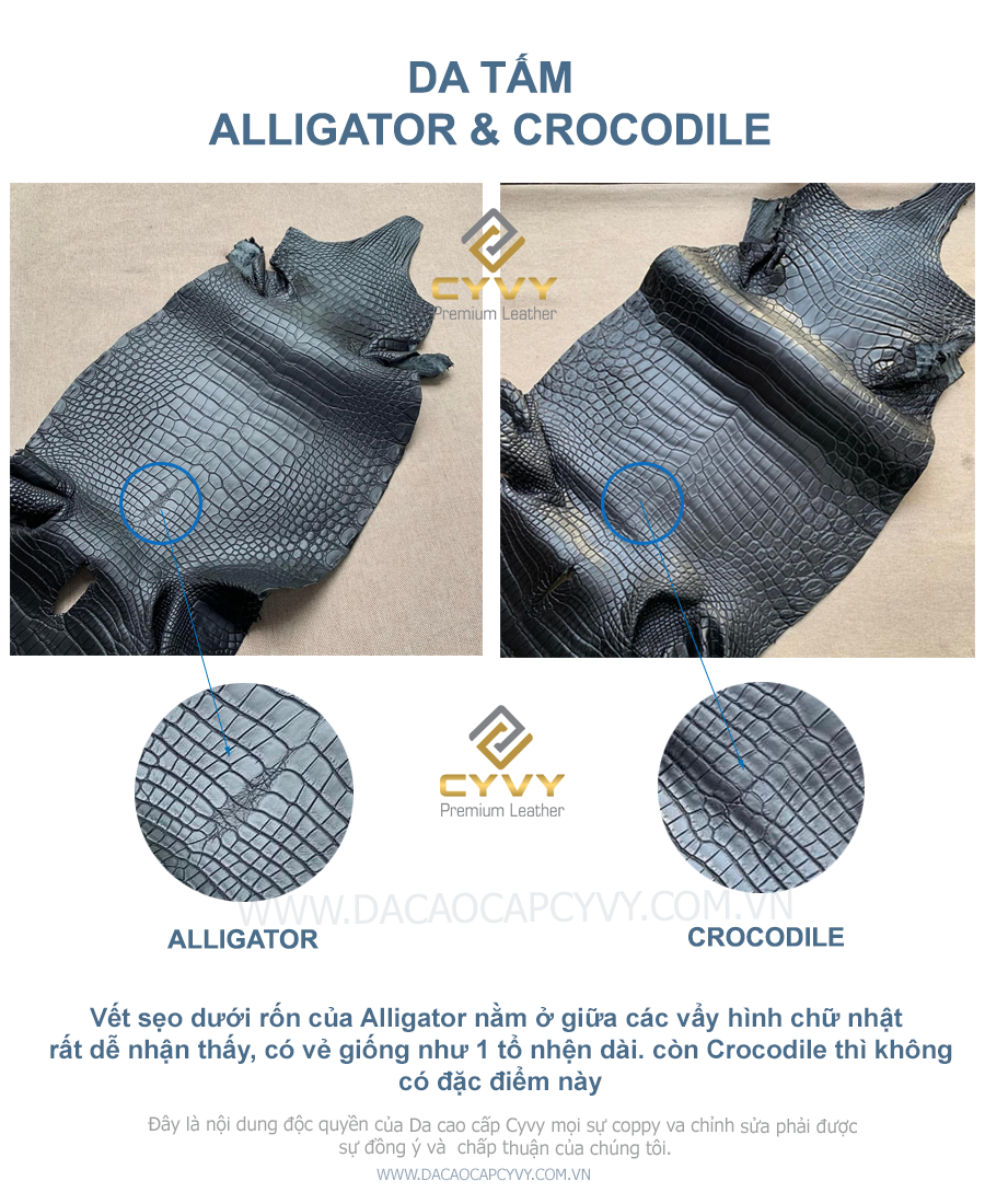 Hướng dẫn cách phân biệt da cá sấu làm từ crocodile và alligator - 2