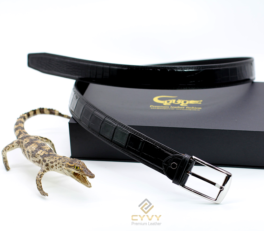 Thắt lưng bency croco da cá sấu - 1