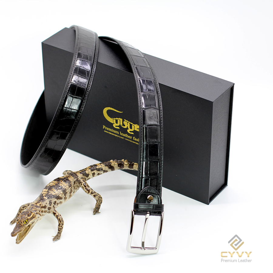 Thắt lưng bency croco da cá sấu - 5
