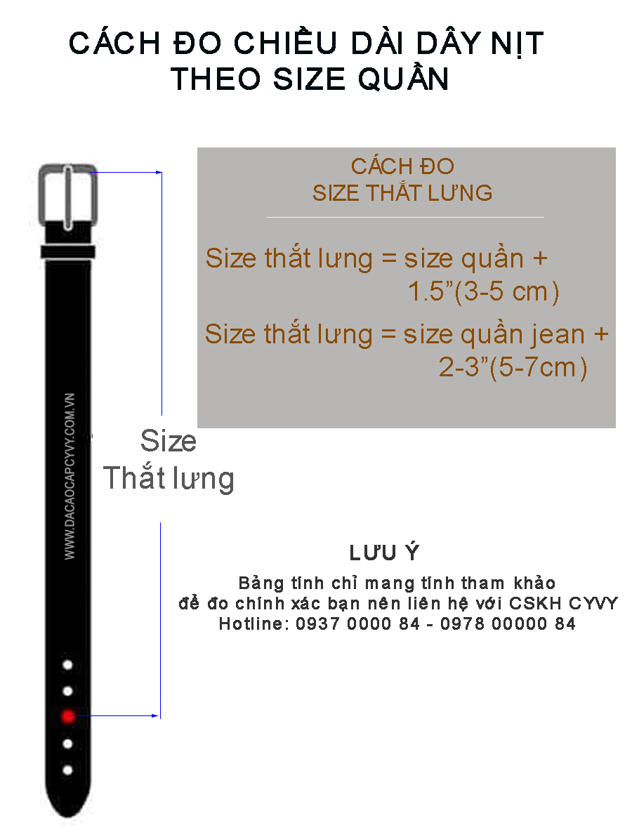 Cách đo chiều dài size dây nịt đúng tiêu chuẩn - 1