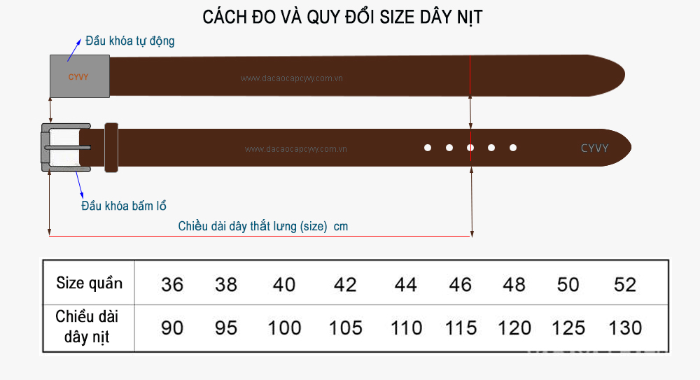 Cách đo chiều dài size dây nịt đúng tiêu chuẩn - 2